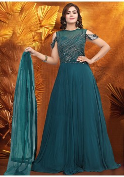 Morepeach Crushed Silk Exclusive Gown